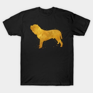 Neapolitan mastiff dog golden art T-Shirt